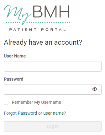 BMH Patient Portal Login – mybmh.org